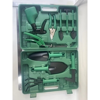 Set 10 accesorii pentru gradinarit Flippy, geanta depozitare inclusa, otel inoxidabil, 37 x 28 cm, verde