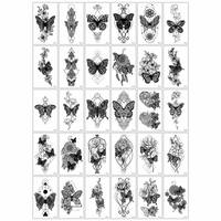 Set 30 Tatuaje Temporare, Flippy, pe Baza de Apa, Model 3, Negru
