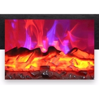 Semineu electric Flippy, 1500W, cu efect de flacara, 25 x 16 x 25 cm, Rosu