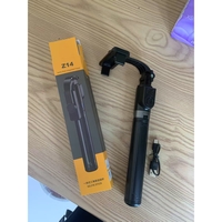 Trepied foto telescopic premium profesional Flippy Z14S , cadru multifunctional, telecomanda detasabila, pentru telefon/camera foto/gopro, functie selfie stick, ajustabil, pliabil, H33-140 cm, aluminiu, Negru