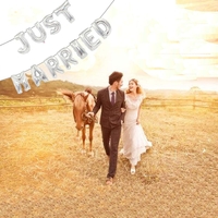 Set Baloane din Folie Metalizata, Flippy, Figurine Litere, Model Just Married, Tema Nunta, 40 cm, Baloane Party, Ambalaj Individual, Pai inclus, Umflare cu Aer sau Heliu, Argintiu