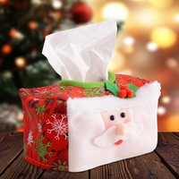 Cutie Decorativa pentru Servetele, Flippy, Model Mos Craciun, Tematica Craciun, 16 x 10 cm, Rosu