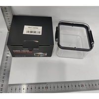 Recipient din Plastic, Flippy, pentru Alimente/Obiecte, Inchidere Ermetica, 10.2 x 6.6 cm, 460 ml, Transparent