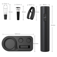 Set Tirbuson Electric din 5 piese, Flippy, Deschizator Electric, cu Baterii, Multifunctional, 23x14cm, Negru
