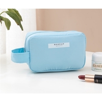 Portfard, Flippy, cu Maner, Material Impermeabil, pentru Cosmetice, 16 x 11 x 7 cm, Albastru
