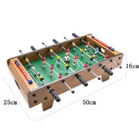 Mini Masa de Fotbal cu Teren si 18 Jucatori Flippy, 6 Manere, cu Tablou pentru Scor, din Metal, Lemn si ABS, 50 x 25 x 16 cm, cu Picioruse, pentru copii/adulti