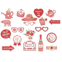 Set 18 Accesorii pentru Petrecere, Flippy, Props pentru Photo Corner, Tematica Ziua Mamei, Multicolor