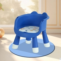 Scaun de Masa pentru Copii, Flippy, 2 in 1, Tavita Detasabila, Spatar Ergonomic, +6 Luni, Inaltime 36 cm, Albastru