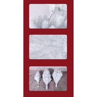 Brad de Craciun artificial cu suport inclus Flippy, 180 cm, 600 ramuri/varfuri, material plastic, suport clasic, fara iluminare, utilizat pentru interior/exterior, alb