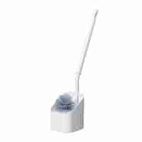 Perie de Toaleta, Flippy, Maner Curbat, cu Suport, 40 x 12 cm, Peri Flexibili, Alb