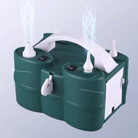 Pompa Electrica de Umflat Baloane, Flippy, cu Doua Iesiri, 220V, Putere 600W, Accesorii petrecere, Verde