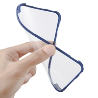 Husa Max Defence pentru iPhone 11, Albastru, Fata Dubla Transparenta, Protectie Antisoc Full 360 ( fata, spate, margini ), Flippy