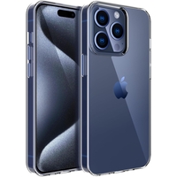 Husa de Protectie din Silicon, pentru Apple iPhone 15 Pro, PC, Antisoc, Rezistenta la Impact, Transparenta