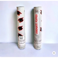 Tun Confetti, Flippy, Model Petrecere Absolvire Palarii, 40 cm, Ambalaj din Carton, Eliberare prin Rasucire, Negru