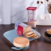 Cutie Depozitare Paine, Flippy, din Plastic, 34 x 13 cm, Pastreaza Prospetimea, Capac Rosu