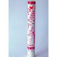 Tun Confetti, Flippy, Model Wedding Popper Inimi, 40 cm, Ambalaj din Carton, Eliberare prin Rasucire, Rosu