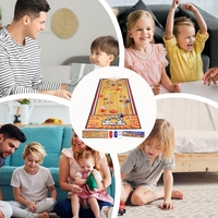 Joc Interactiv, Flippy, Covor de Bowling 90 x 20 cm, 1-4 Jucatori, +5 Ani, 6 Mingi Incluse, 6 Popice, Galben