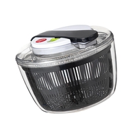 Uscator Manual pentru Salata si Verdeturi, Flippy, Plastic, 16x15x21 cm, Capacitate 3L, Negru