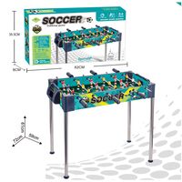 Masa de Fotbal, Flippy, cu Picioare Inalte, 6 Manere, Tablou de Scor, 62 x 8 x 35.5 cm, din Lemn/Otel si ABS, Albastru