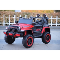 Masina Electrica pentru Copii, Flippy, Off-Road, Conectare Bluetooth, telecomanda, Tractiune Spate, Lumina Intermitenta, Baterie 12V 7Ah, 120 x 63 x 68cm, Rosu