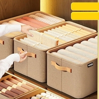 Cutie Depozitare Flippy, pentru Haine, lucruri, din Textil cu Cadru Metalic, Manere Laterale, forma Dreptunghiulara, 42 x 28 x 25 cm, volum 29 L, Kaki