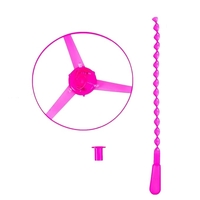 Jucarie Disc Zburator, Distractiv pentru Copii, Flippy, Aruncator Manual din Plastic, cu Lumini, Roz