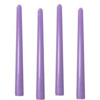 Set 4 Lumanari, Flippy, pentru Suport de Masa, Fara Miros si Fum, din Parafina, 2.2 x 25 cm, Mov