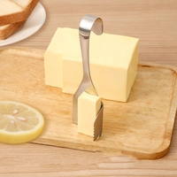 Cutit Dozator pentru Unt, Flippy, din Otel Inoxidabil, Taietor pentru Unt, 16.5 x 4.5 cm, Argintiu