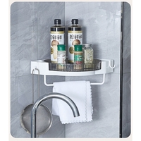 Suport Depozitare, Flippy, din Plastic, Rotativ 360 grade, Montare fara Perforatii, pentru Baie/Bucatarie, Alb