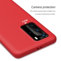 Husa protectie compatibila cu Huawei P40 Pro Liquid Silicone Case Rosu