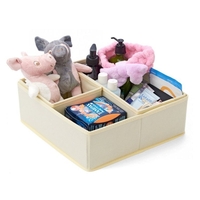 Organizator pentru Sertar, Flippy, 3 Marimi, pentru Lenjerie, Tricouri, Sosete, 6 Piese, Pliabil, Stivuibil, din Tesatura, Alb