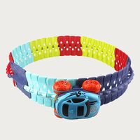 Jucarie de Constructie RollerCoaster, Flippy, 184 de Piese, 44.5x36x7 cm, cu Masini, Multicolor