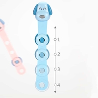 Siguranta pentru Usi Copii, Flippy, Sistem de Blocare Sertare, Dulap, Frigider, Adeziv, cu Sistem de Inchidere Dublu, Model Catelus, Albastru