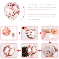 Set 15 baloane pentru petrecere, Flippy, rose gold/ alb, 30 cm