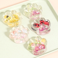Jucarie Antistres Squishy, Flippy, cu Revenire Lenta, Squeeze Pinch Family, Model Cat Paw, 6.5 x 7 cm, din Tpr, 4-6 Ani, Model 7 Insecte, Transparent