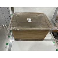 Cutie Depozitare Flippy, pentru Haine, lucruri, din Textil cu Cadru Metalic, Manere Laterale, forma Dreptunghiulara, 42 x 28 x 25 cm, volum 29 L, Kaki