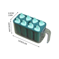 Forme de inghetata, Flippy, 8 Forme din Silicon, Forma pentru Inghetata din si Sucuri Ghetate, 13 x 10 x 6.5 cm, Albastru