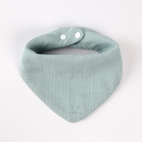 Baveta Triunghiulara, Flippy, din Bumbac, pentru Copii 0-12 Luni, 33x32 cm, Rezistenta la Apa, Albastru