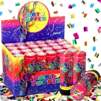 Tun de Confetti, Flippy, Party Popper 20 cm, Model Panglici din Folie, Multicolor