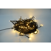 Sectiune Instalatie de Craciun, Flippy®, Tip Turturi, Fara Alimentator, 5m, 143 LED-uri, 8 Jocuri de Lumini, Fir Negru, Lumina Alb Cald, IP44, Interconectabila