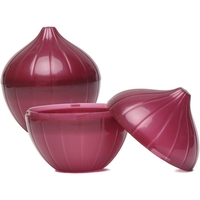 Cutie Alimentara, Flippy, Model Ceapa, din Plastic, 11 x 11 x 12 cm, 500 ml, Rosu