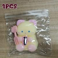 Jucarie Antistres Squishy, Flippy, cu Revenire Lenta, Model Pisicuta, Squeeze Pinch Family, 9 x 5.5 cm, Galben
