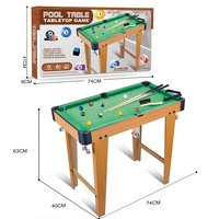 Masa de Biliard, Flippy, cu Picioare, +6 Ani, 74 x 63 x 40 cm, din Lemn/ABS, Maro/Verde