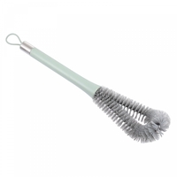 Perie de Curatat Pahare, Sticle, Biberoane, Flippy, cu Maner Lung, Uz Casnic, Silicon, Ergonomic, 3.9x5.4x38.5cm, Verde