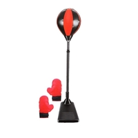 Jucarie Interactiva, Flippy, Model Sfera de Box de Picior, Manusi Incluse, Inaltime Reglabila, +3 Ani, 120 x 25 x 52.5 cm, Rosu/ Negru