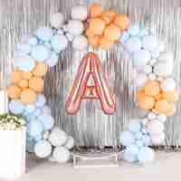 Balon Folie Metalizata Litera A, Flippy, 80 cm, Umflati cu Heliu sau Aer, Ambalaj Individual, Pai inclus, Rose Gold