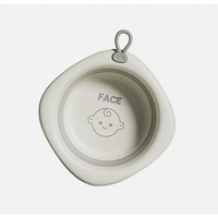 Cada Pliabila pentru Baie pentru Copii, Flippy, Cadita pentru Bebelusi, Model Romb pentru Fata, Gri, 31.5x31.5x3.5 cm, 3L