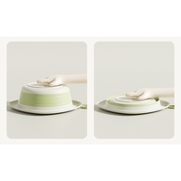 Cada Pliabila pentru Baie pentru Copii, Flippy, Cadita pentru Bebelusi, Model Romb cu Balon, Verde, 31.5x31.5x3.5 cm, 3L