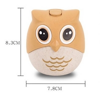 Suport pentru Scobitori, Flippy, Model Bufnita, Multifunctional, 8.3x7.8 cm, Portocaliu