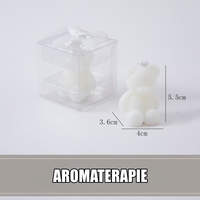 Lumanare Parfumata, Flippy, Model Ursulet, Alba, Aromaterapie, 5.5x3.6x4 cm